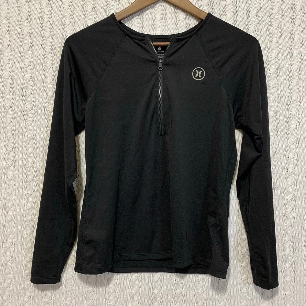 Hurley Black Long Sleeve Rash guard UPF-50 Women’s S